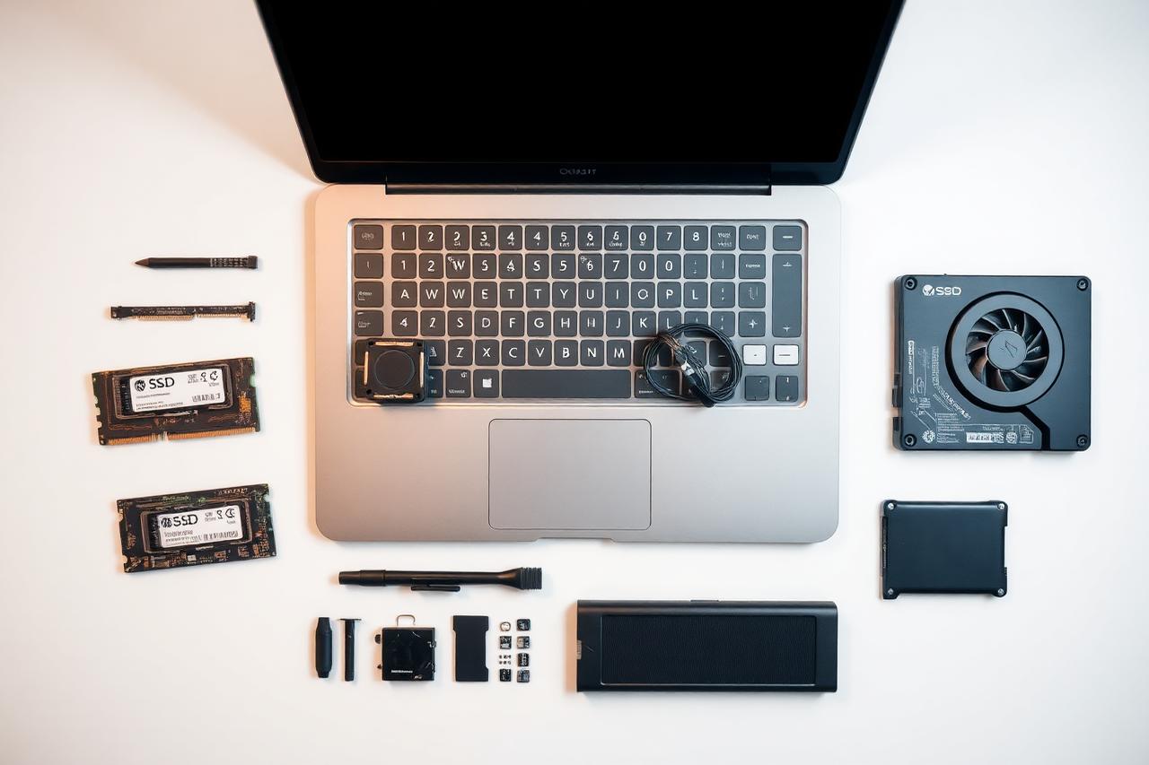 Laptop-Komponenten: SSD, RAM, Lüfter und Akku